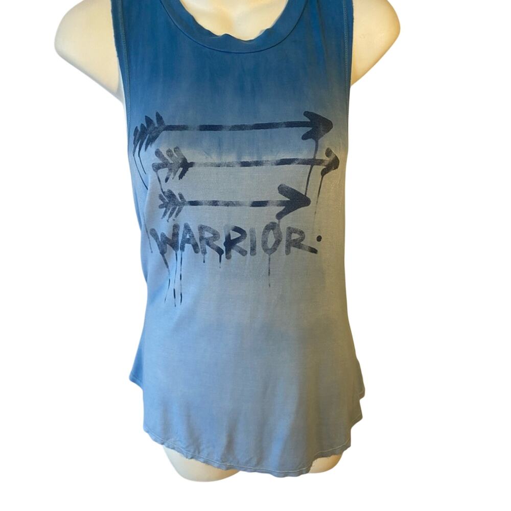 Soulcycle Blue Ombré Racer Back Graphic Tank, Size Small